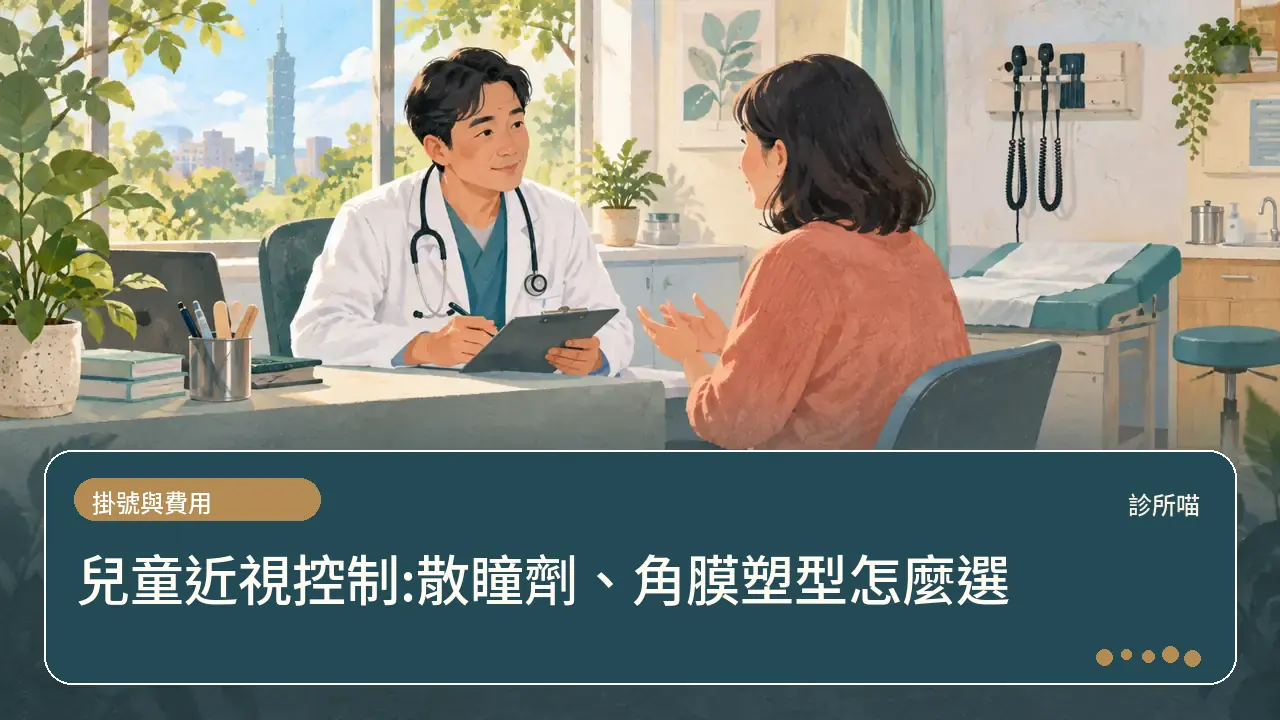 兒童近視控制:散瞳劑、角膜塑型怎麼選主題插畫