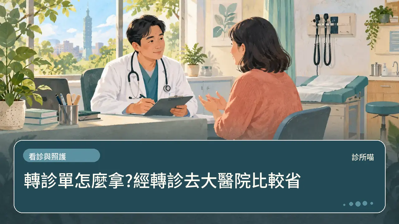 轉診單怎麼拿?經轉診去大醫院比較省主題插畫