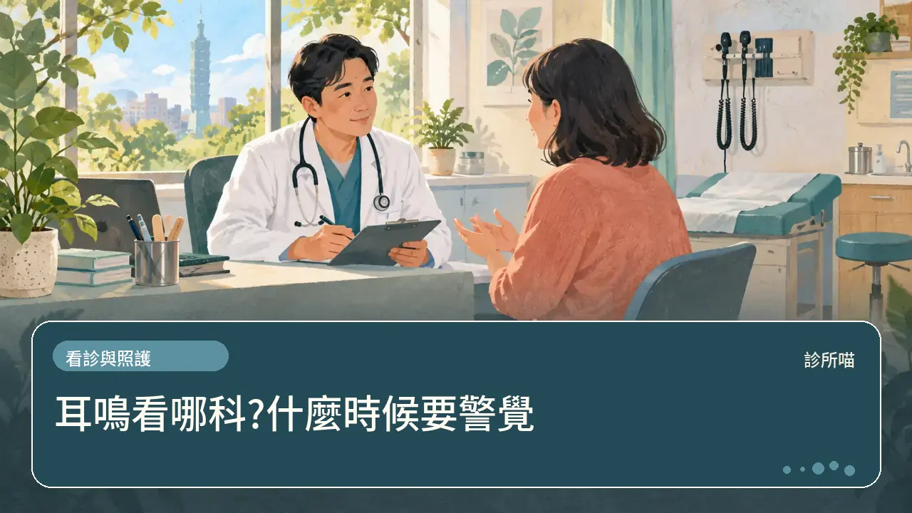 耳鳴看哪科?什麼時候要警覺主題插畫