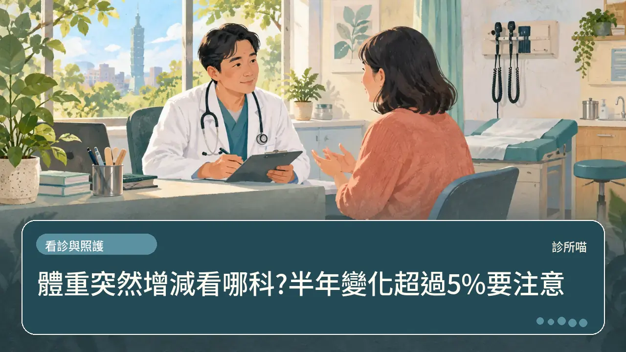 體重突然增減看哪科?半年變化超過5%要注意主題插畫